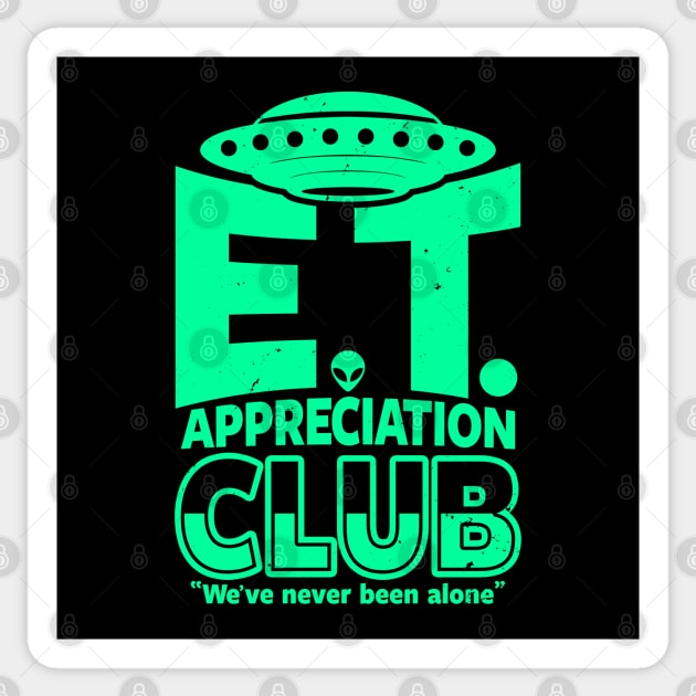 Alien E.T. UFO Believer Club Sticker by BoggsNicolas
